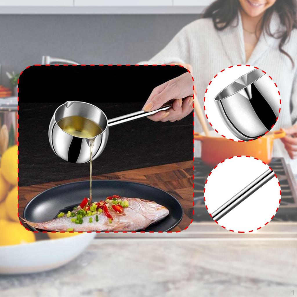 Pan for Sauces and Oil Heating in Kitchen or Camping