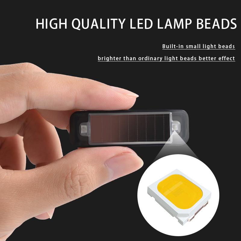 Anti-Theft Alarm LED Light for Car Motorcycles Solar Power in-Night Caution Lamp LED Flashlight Indicator Strobe Warning Light