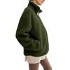 Ensemble familial assorti surdimensionné à la mode pour femmes: Manteau Kangourou Mère-Enfant Une Pièce Couleur Unie en Peau de Mouton