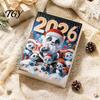 Festive Party Decoration Christmas Panda Advent Calendar, 24 Days Countdown Contains Acrylic Calendar for Kids Ornaments, Cute Hanging