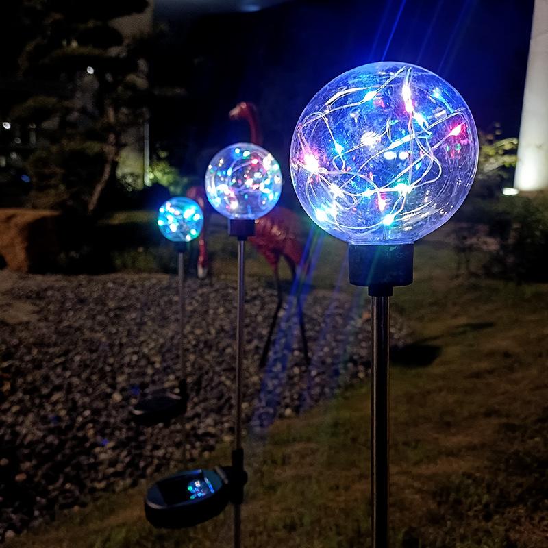 LED Round Ball Reed G80 Copper Wire Outdoor Waterproof Decorative Lawn Light (Plug-in)
