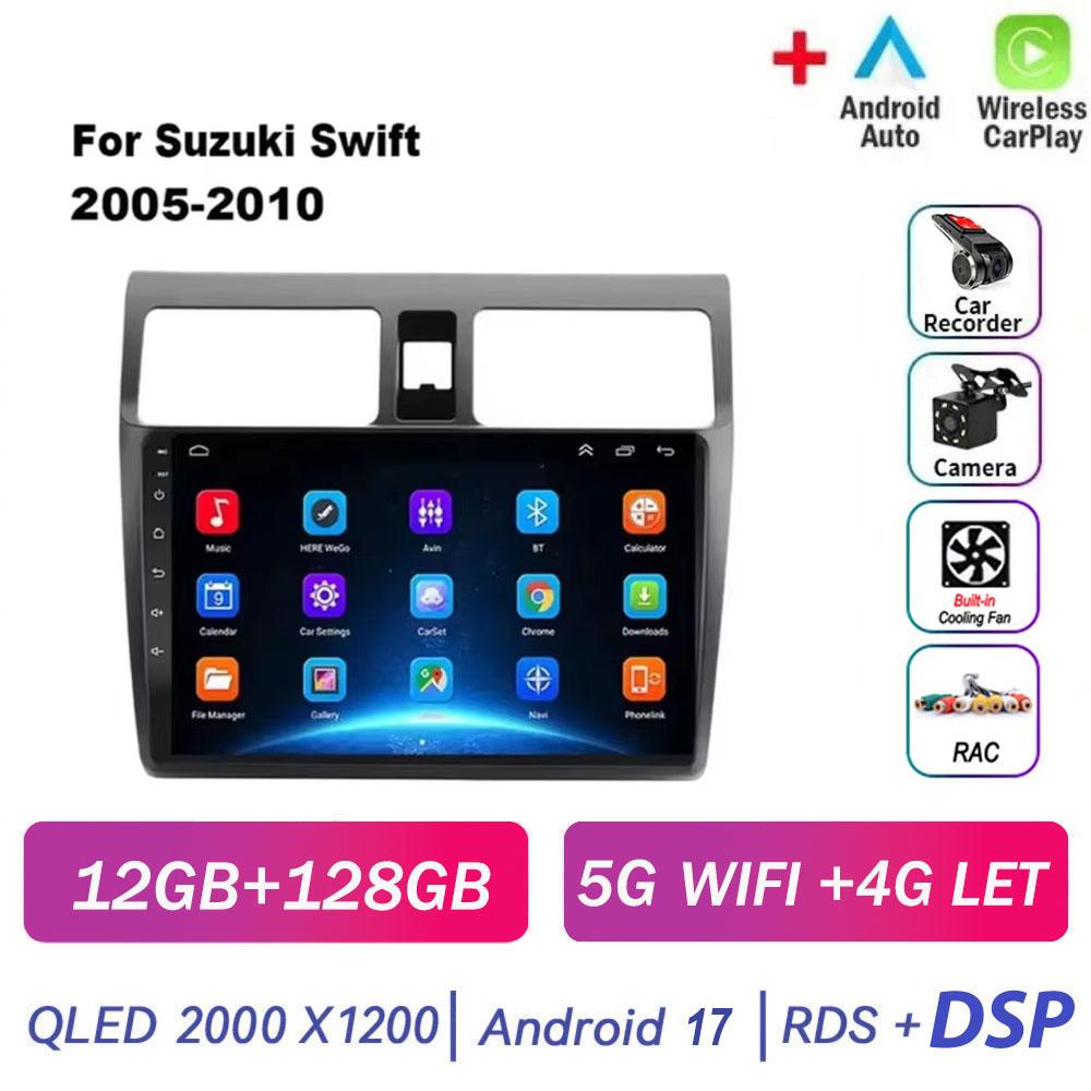 Android 17 Car Radio for Suzuki Swift 2005 2006 2007 2008 2009 2010 2DIN Multimedia Player Navigation Carplay GPS Video IPS 4G