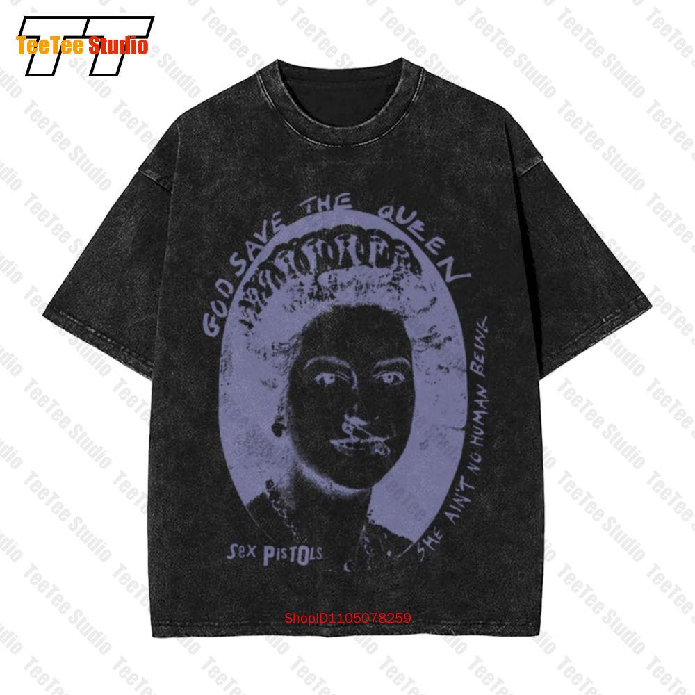 Sex Pistols God Save The Queen Uk Punk Rock Vintage Oversized TShirt OMD S