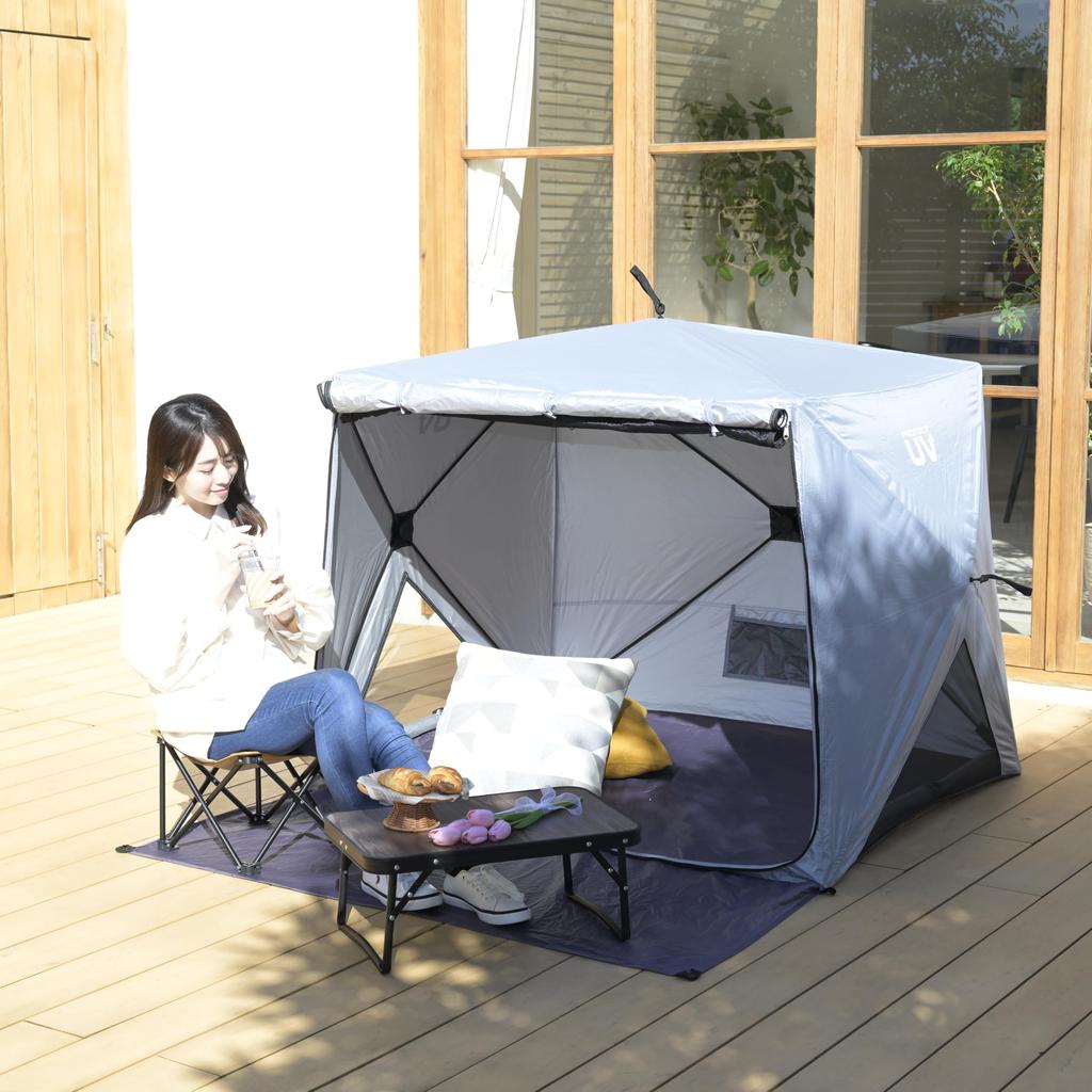 Campers Collection Yamazen Outdoor Mini Chair, Folding, Lightweight, Compact Storage, Includes Storage Bag, 80kg Weight Capacity, Mustard, P-MINI(MS)