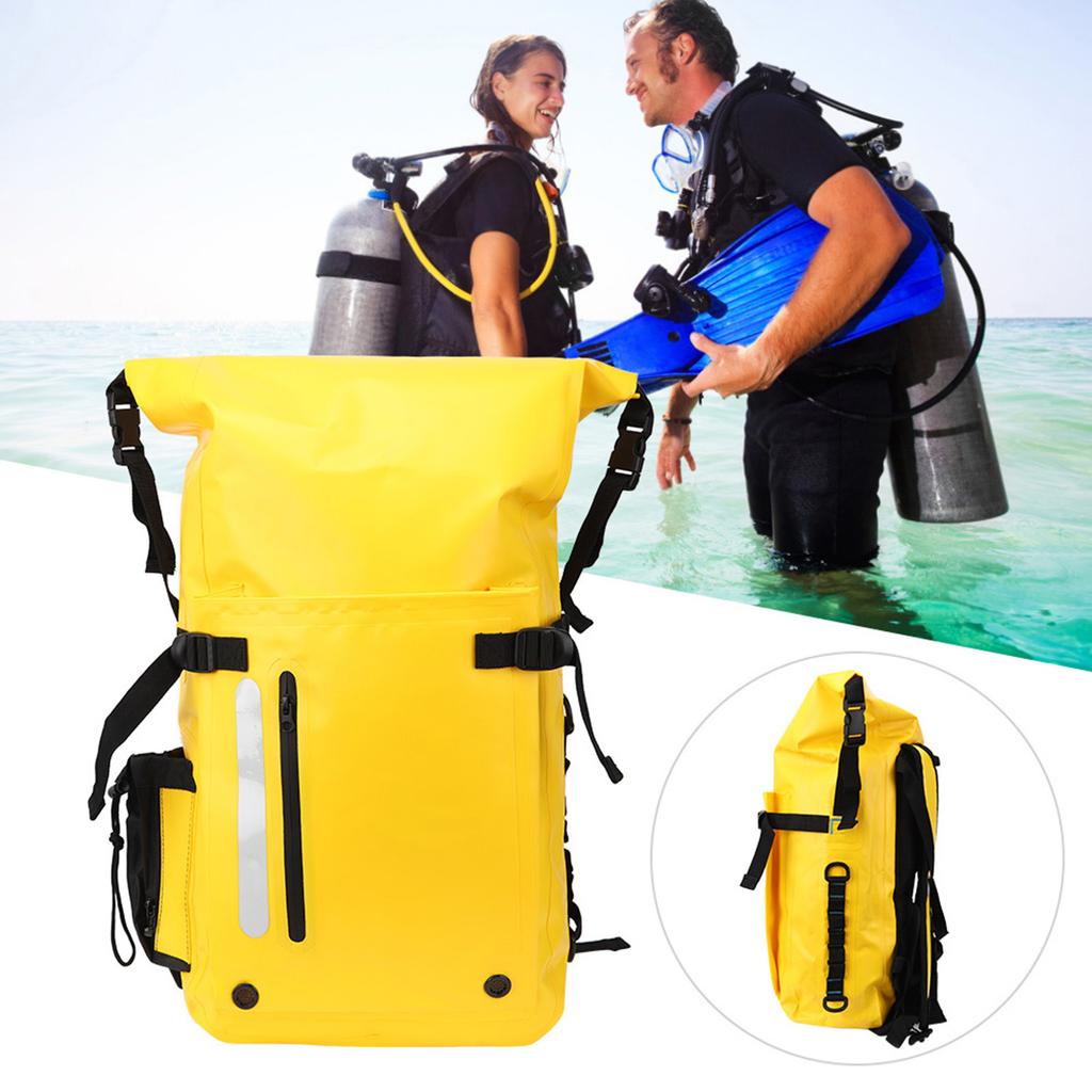 30L Waterproof Diving Bag Snorkeling Backpack Equipment for Swimming River Tracing Drifting Dry Wet Separationyellow