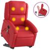Vidaxl Lift Recliner Massage Chair, Reclining, Red, Eco-leather