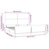 Bed Frame without Mattress Cream 180x200 cm Fabric