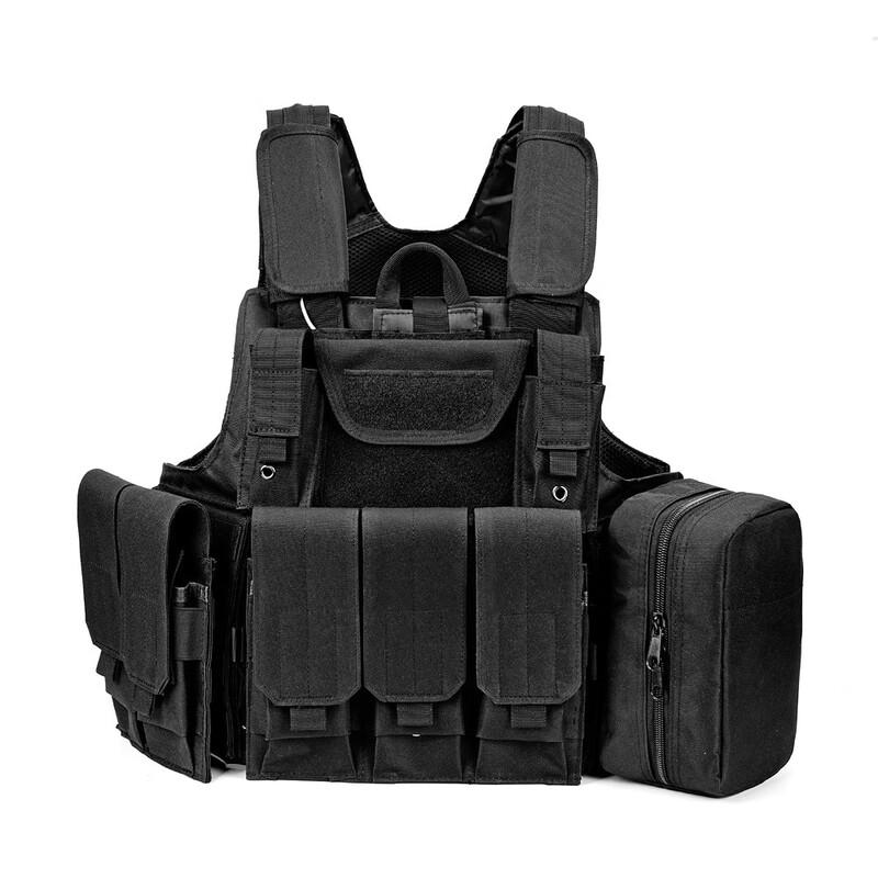 Outdoor Tactical Vest 8-Piece Accessory Set