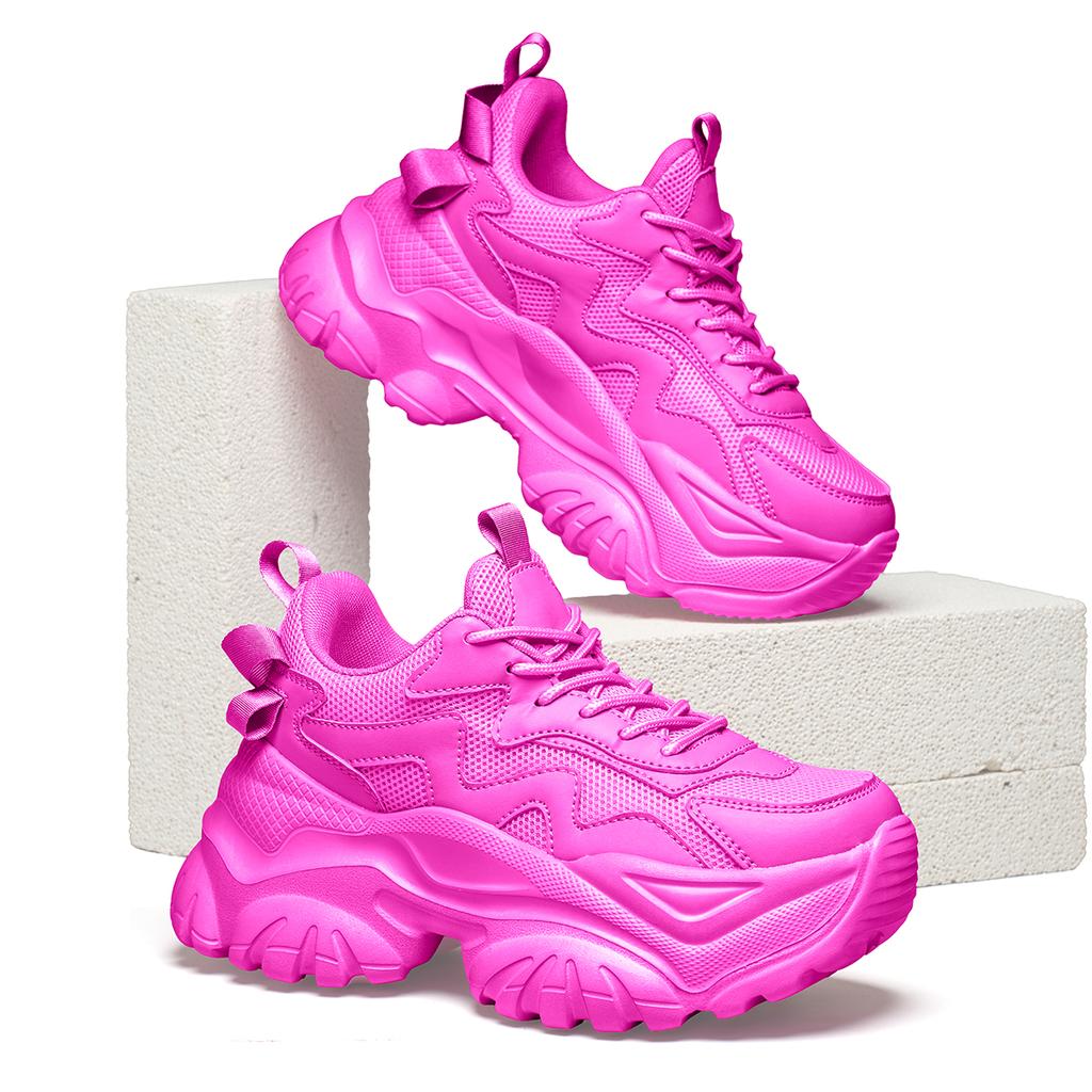 TUINANLE Neue modische und vielseitige trendige Sneaker für Damen: Bequeme Sneaker mit dicker Sohle, Größen 35-42