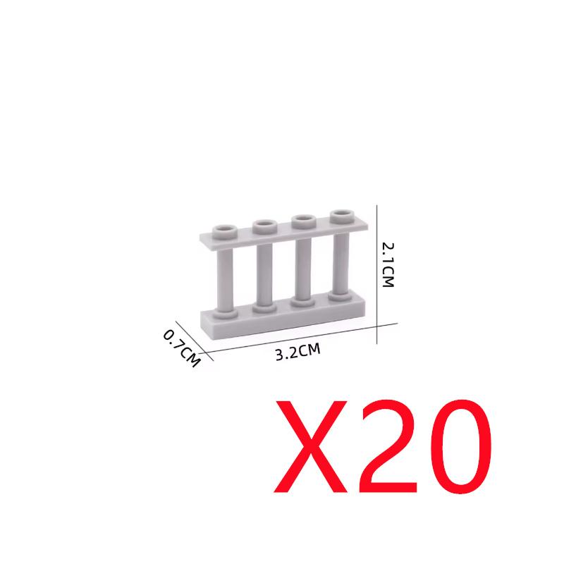 MOC City Architecture Building Blocks Basic Accessories Fences Stairs Houses Gardens Tree Trunks Bricks Compatible Toy Gift X031