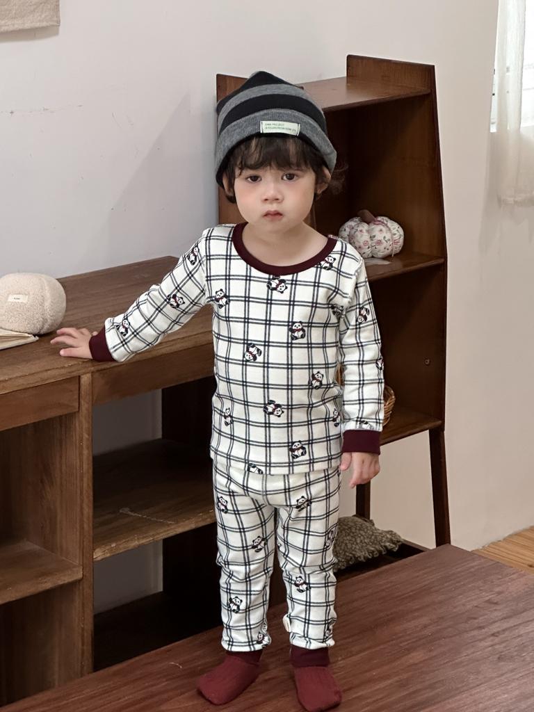 [Upgraded Version] Children's Pajamas and Girls' Class A Long Johns, Long Johns, Wool Pull-up Rack Homewear Set