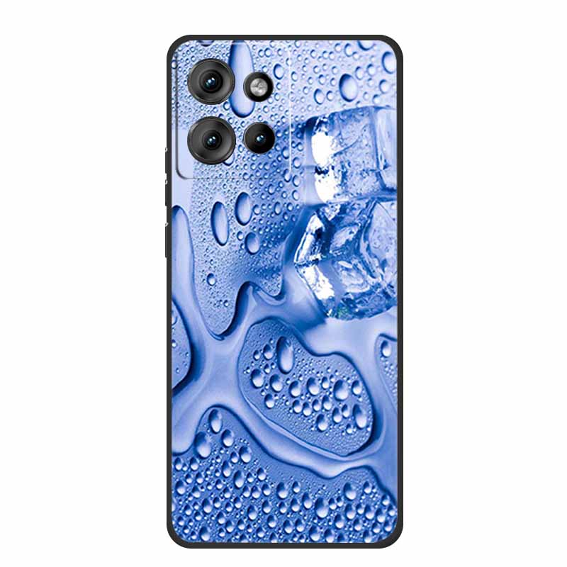 For Motorola Moto G 2025 Case Fashion Flower Black Silicone Soft TPU Back Cover Case For Motorola G75 S50 Edge 50 Neo Phone Case