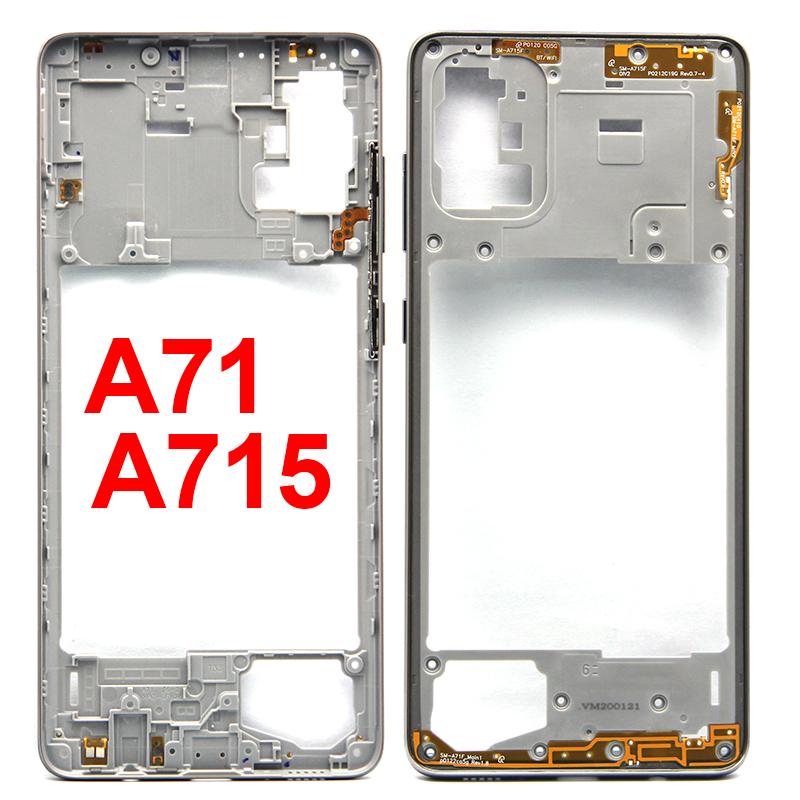 A71 Middle Frame For Samsung Galaxy A71 2020 A715 A715F Housing Middle Frame+Battery Cover Rear Housing Back Case +SIM Card