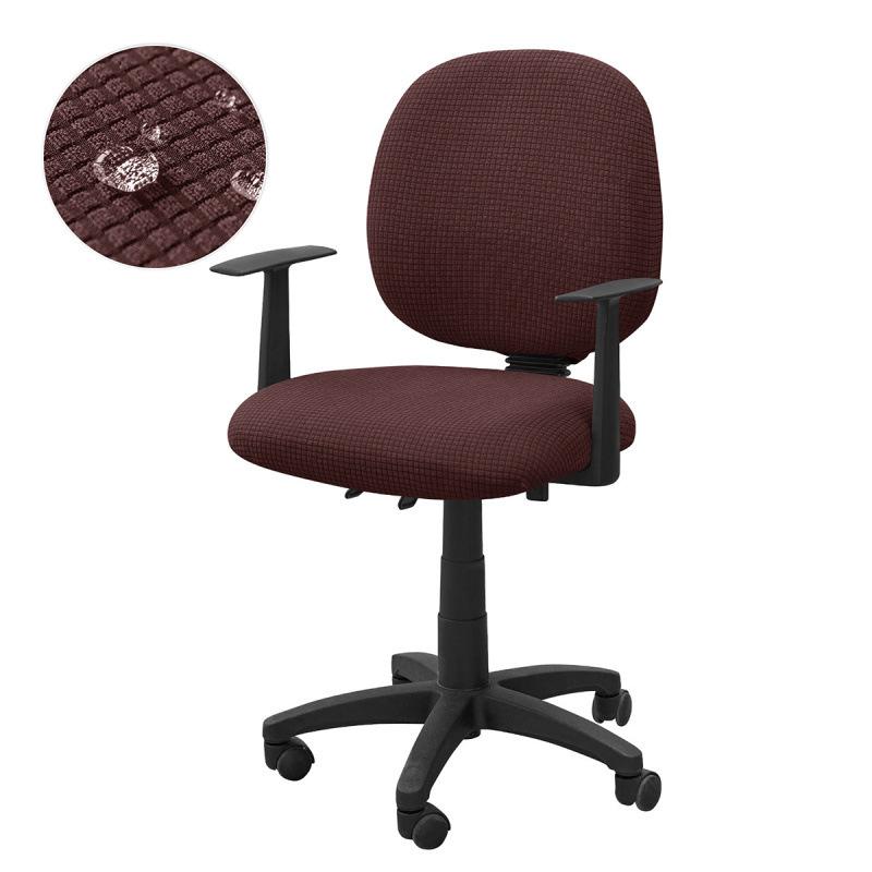 Office Chair Slipcover For Kitchen Dinning Banquet Dustproof Garterized Stretchable Seat Cover MH