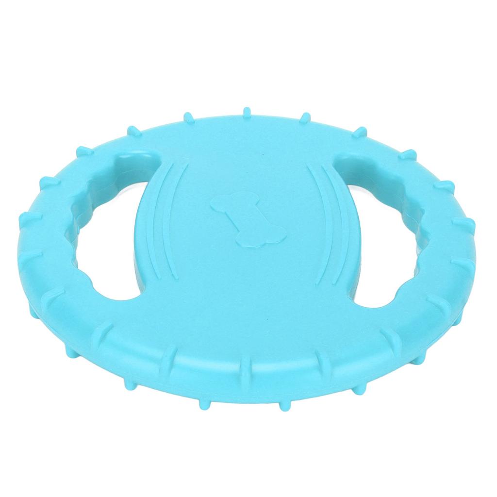 Dog Flying Disc Toy Flexible TPR Squeaky Stress Relief 2 Sides Hollow Design Pet Training Flying Disc for Large Dogs