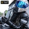 SULAITE Motorcycle Gloves Women Full Finger Carbon Fiber Shell Breathable Touchscreen Goat Leather Riding Gear