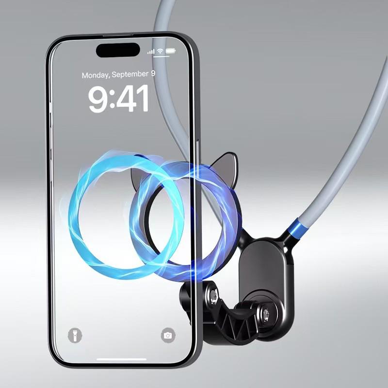 Rotatable Magnetic Neck-Mount for Live Streaming and Outdoor Sports
