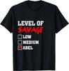Level of Savage: Abel Funny Novelty Mens Custom Name T-Shirt