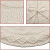 Christmas Knitted Tree Skirt White Knitted Christmas Tree Strap Apron Christmas Tree Festival Decoration Supplies