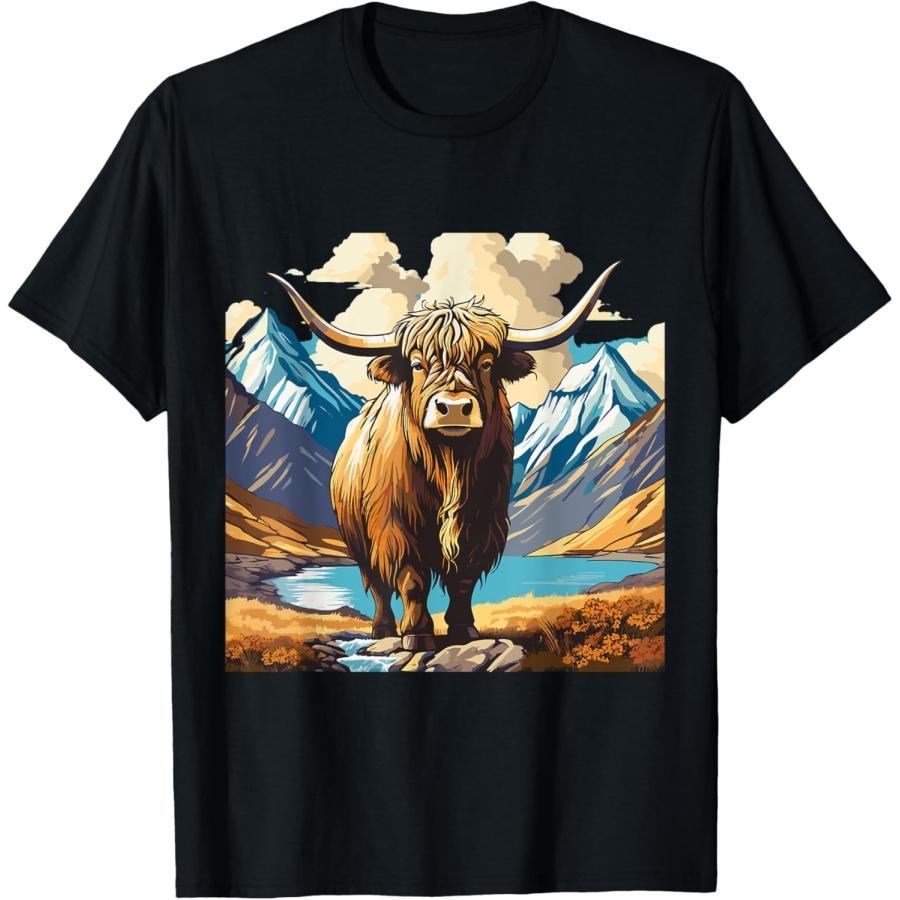 Himalayan Yak Tibet Landscapes Snow Mountains T-Shirt XXXXXL чёрный