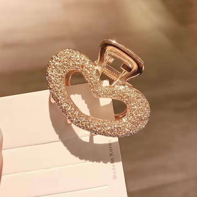 New Women Elegant Gold Hollow Geometric Metal Hair Claw Vintage Crab Hair Clips Headband Hairpin Fashion Hair Accessories