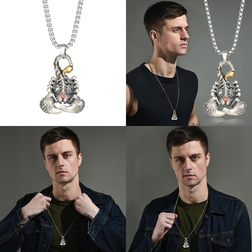 Eye-catching Scorpio Crab Pendant Necklace Featuring Sophisticated Lotus Design For Fashion Lovers