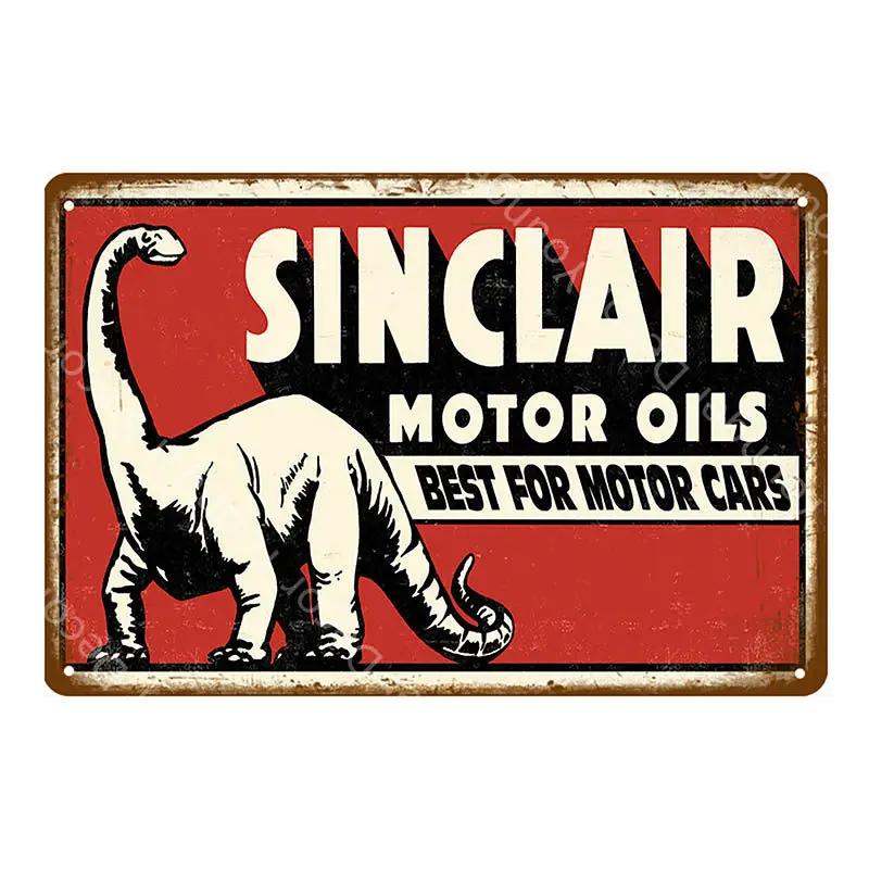 Motor Oil Mobiloil Metal Signs Gasoline Wall Plate Metal Vintage Garage Decor Bar Pub Man Cave Decorative Metal Plaque YA015