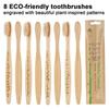 Bamboo Toothbrush Natual Color Individual Package Multiple Color Bristles High Quality Dental Clinic Eco Friendly Material