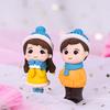 2Pcs/Set Mini Lovers Dolls Model Figures Micro Landscape Fairy Garden Figurine