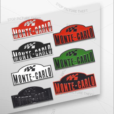 1Pc 3D Metal Monte Carlo Logo Grille Emblem Badge Car Rear Tail Bumper Trunk Sticker For Octavia Fabia Kodiaq Yeti Superb
