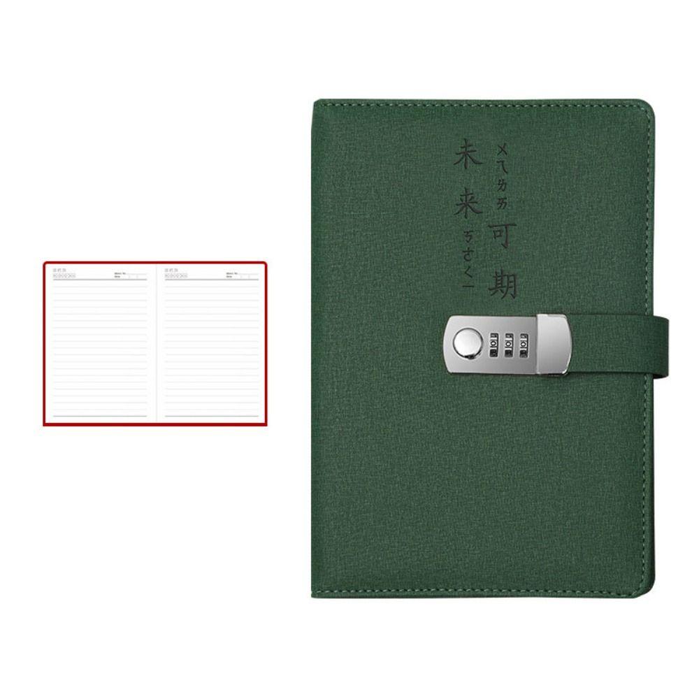 A5 100Sheets Password Lock Notebook Thickened Personal Planner Notepad Graduation Gift