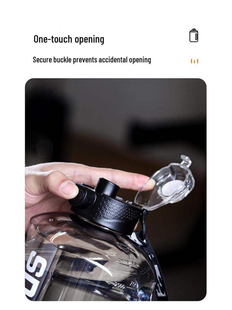 Large Capacity Sports Water Bottle - Portable Plastic for Fitness, Students, and Everyday Use