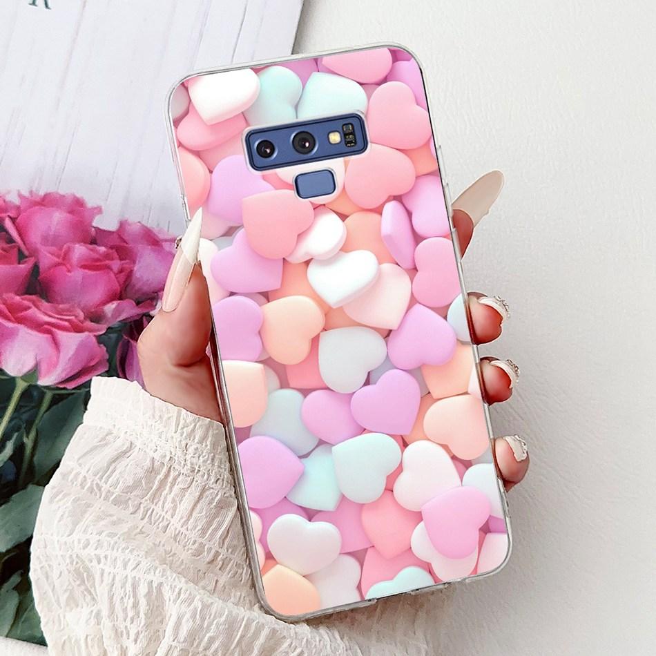 For Samsung Galaxy Note9 Elegant Floral Butterfly Phone Case For Samsung Note 9 SM-N960F SM-N9600 Soft Silicone TPU Cases