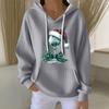 Women's Fashion Casual Christmas Angel Print Pullover Long-Sleeve Sweatshirt