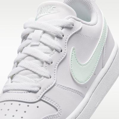Nike Court Borough Low Top Kids' Skateboarding Shoes White Green