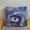Home Bedroom Pillowcase Cute Schnauzer Print Cushion Cover Decor