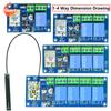DC7-24V 1/2/3/4 Channel WIFI Relay Module Wireless RF Remote Control Switch Development Board APP Remote Control Delay Relay