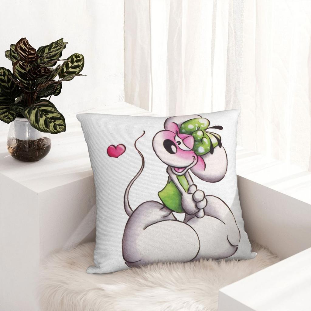 Cartoon Diddl Diddlina Pillow Case Kawaii Pillow Cover Soft Pattern Cushion Cover Pillowcases For Sofa Bedroom Home Decor