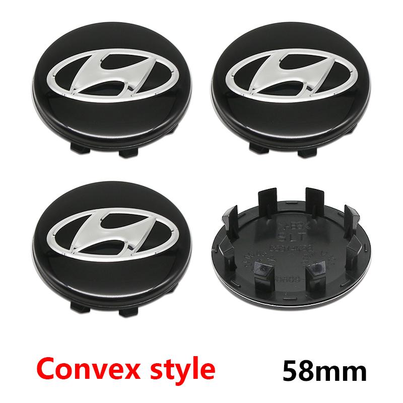 

ABS 56/58/60mm 3D Car Emblem Wheel Hub Center Cap Badge Covers Accessories For Hyundai I10 I20 I30 Getz Accent Elantra Santa