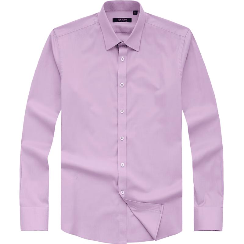 YOUNGOR Men s Long Sleeve Casual Formal Shirt L