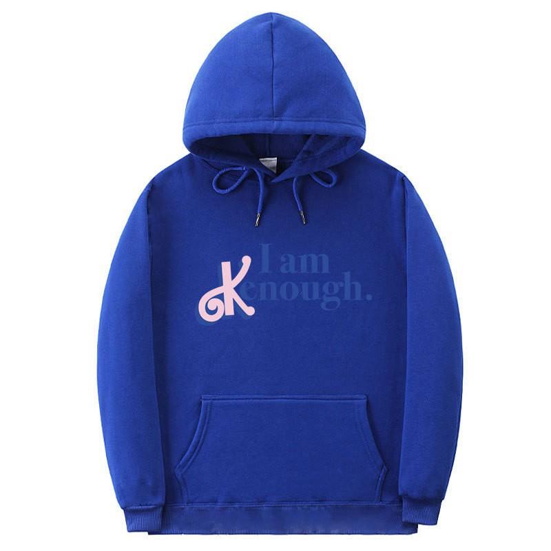 Barbie Movie Inspired I Am Kenough Printed Hoodie Men Loose Fit Casual Sport Sweatshirt Fall