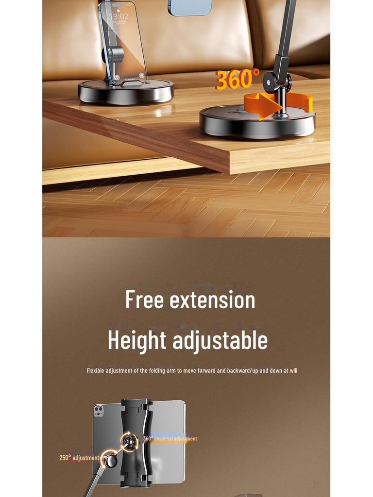 Adjustable Cantilever Stand for Phones, Tablets, iPad, and Switch - Ideal for Desktop Use, Live Broadcasting, Overhead Shooting, and Lazy Viewing.