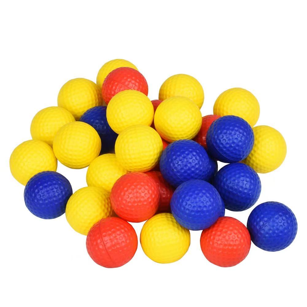 10Pcs 4.2Cm Pu Foam Soft Golf Practice Balls Indoor Fun Stress Relief Squishy Toy Portable Golf Accessories For Kids Adults