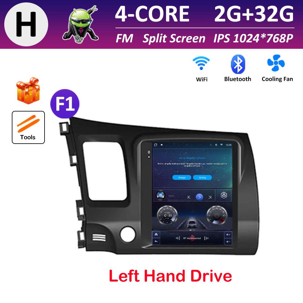 

Автомобильный мультимедийный видео радио плеер WIFI для Honda Civic 2005 2006 2007 2008 - 2012 Операционная система Android Беспроводной Carplay GPS Навигация 4G