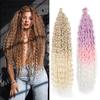 Heat Resistant Fiber Deep Wave Wig Ombre Marly Hair Synthetic Crochet Hair Kinky Curly Hair