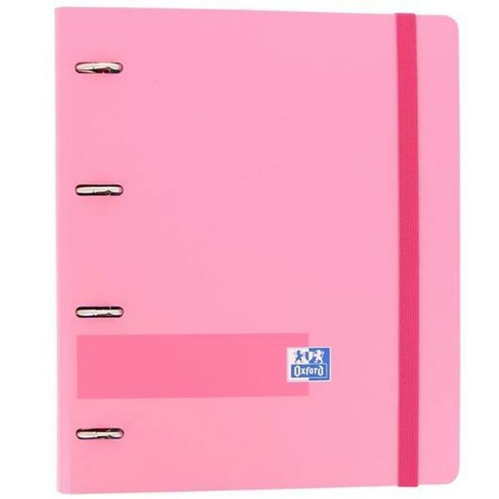 Classeur - OXFORD - 400131303 - 4 anneaux 35 mm - 100 feuilles - Rose