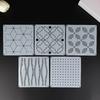 9/32Pcs Square Sashiko Embroidery Template DIY Geometric Patchwork Stencil Reusable PET Stencil Handmade Embroidery Handicraft
