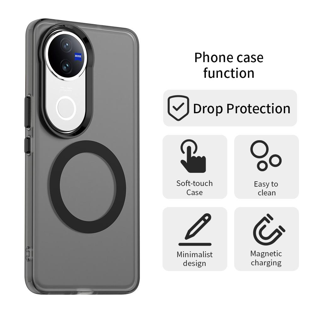 Transparent Soft TPU Frosted For Magsafe Phone Case For VIVO S20 V40 X200 Pro Mini V50 Raise Border Wireless Charge Bumper Cover