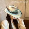 Wool Hat for Musical Festival Adult Winter Autumn Warm Hat Unisex Headwear Stage Show Roleplaying Props Hat Headwear