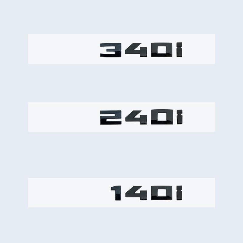 Yeni Parlak Siyah 3D Harfler Numaraları M340i M240i M235i M140i M135i Amblemi BMW F30 F31 F35 F40 F46 G42 G20 Araba Gövde Etiket